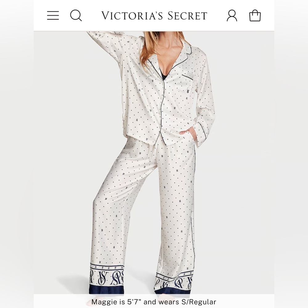 Victoria Secret Satin Long Pajama Set